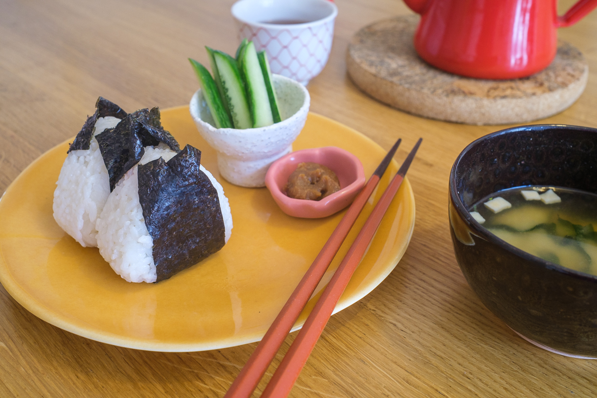 A traditional Onigiri breakfast at Modja Modja House